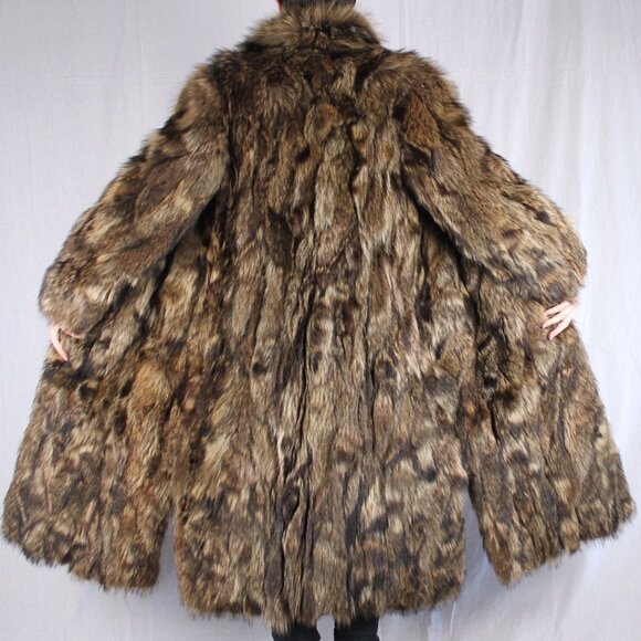 Full Length Raccoon Coat -Medium - Picture 6 of 12